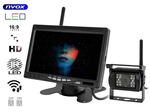 Monitorius 7'' su Wi-Fi galinio vaizdo kamera Nvox HM607WI-S